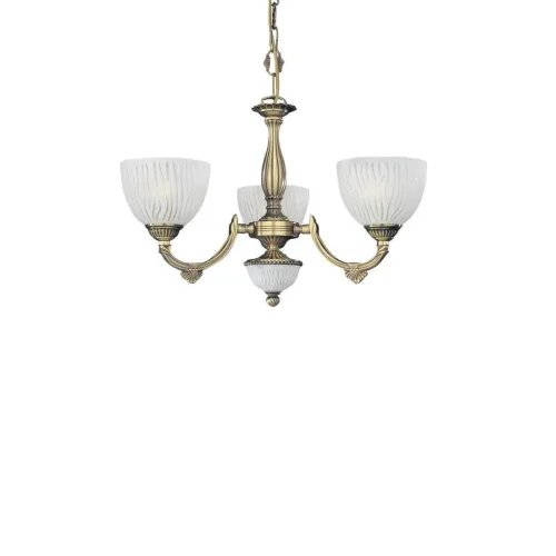Люстра подвесная  L 5600/3 Reccagni Angelo белая на 3 лампы, основание античное бронза в стиле классический  фото 2